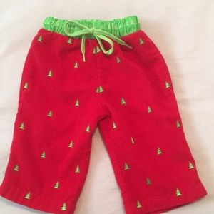 Baby boys Mudpie Christmas pants